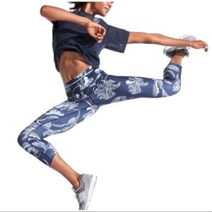Athleta Floral Sonic Legging, Navy